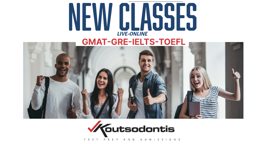 Νέα τμήματα για IELTS, GMAT, GRE & TOEFL στο Κέντρο Σπουδών Κουτσοδόντης. Kάνε εγγραφή τώρα!