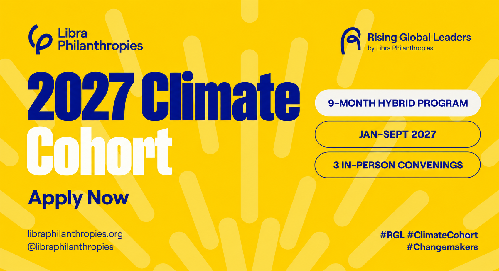 Λίγες μέρες έμειναν: Κάνε αίτηση στο Libra Philanthropies RGL Changemakers Climate Cohort 2027 έως τις 23 Οκτωβρίου!