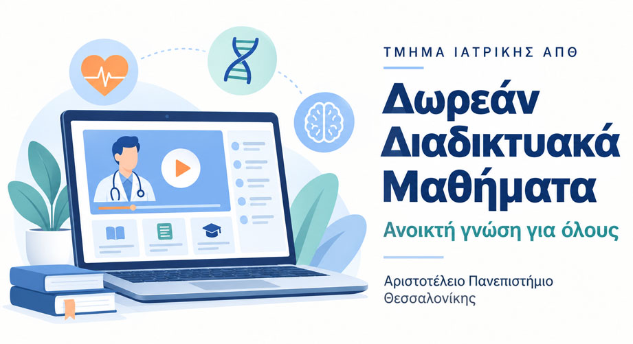 Ανοικτά Διαδικτυακά Μαθήματα για όλους/ες από το Τμήμα Ιατρικής του ΑΠΘ